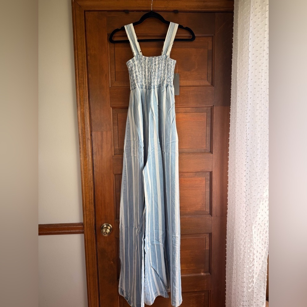 Tractr Wide Leg Striped Jumpsuit 🤍